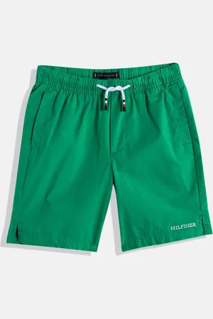 Tommy Hilfiger Boys Loose Fit Shorts With Brand Logo Embroidered & Side Slits Detail
