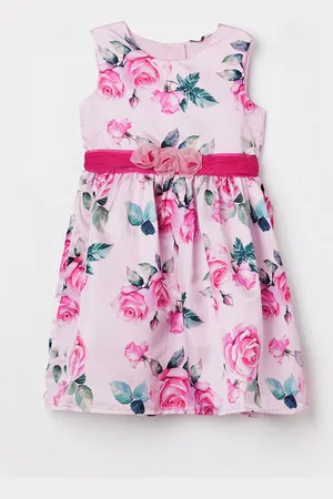 Lifestyle Kids-Girls Floral Print Fit & Flare Dress
