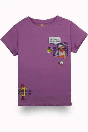 Gini and Jony Girls Graphic Printed Round Neck Cotton T-Shirt