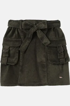 Blue Giraffe Girls Pure Cotton Straight Skirt