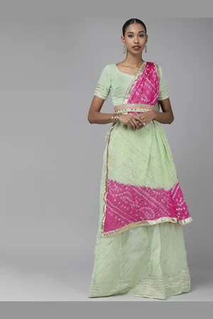 Jaipur Green Embellished Semi-Stitched Lehenga & Unstitched Blouse With Dupatta