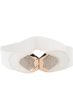 STYLE SHOES Women Interlock Closure Stretchable Textured Belt