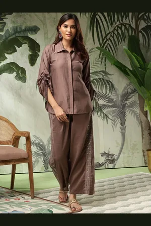 Bani Women Embroidered Shirt With Trouser Co-Ords