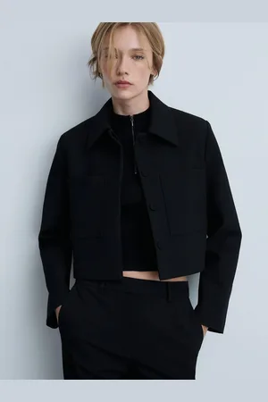 MANGO Women Crop Tailored Jacket