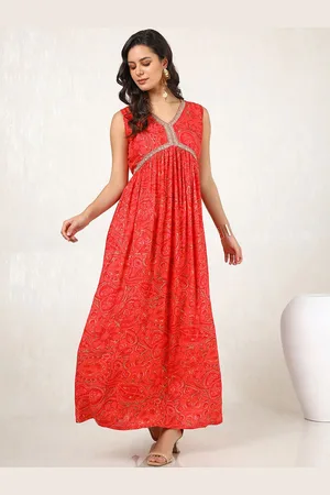 Soch Women Abstract Printed A-Line Maxi Ethnic Dress