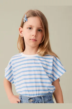 DeFacto Girls Striped Extended Sleeves T-shirt