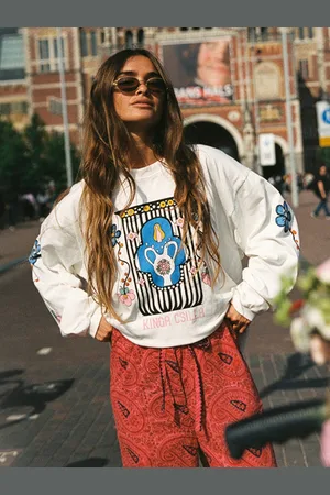 LULU & SKY Women Graphic Printed Relaxed Fit T-shirt