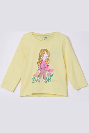 Lifestyle Girls Graphic Printed Round Neck Cotton T-shirt