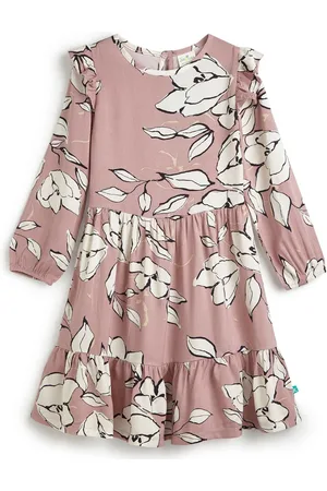 Juscubs Girls Floral Print Fit & Flare Dress