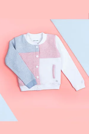 Gini and Jony Girls Colourblocked Bomber Jacket