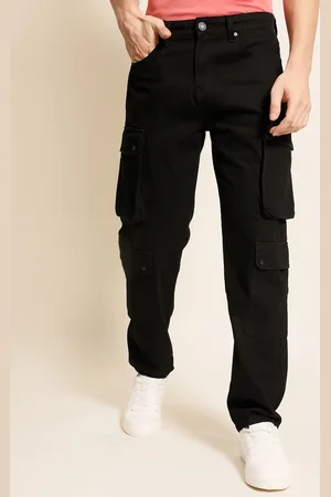Bene Kleed Men Mid Rise Clean Look Relaxed Fit Cargo Jeans