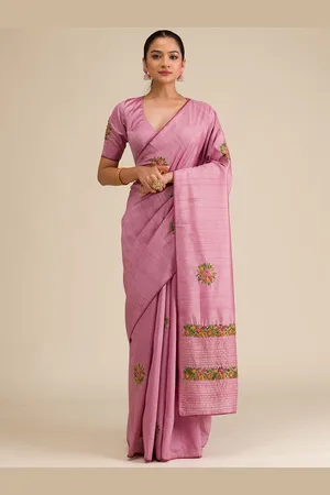 Koskii Floral Embroidered Saree