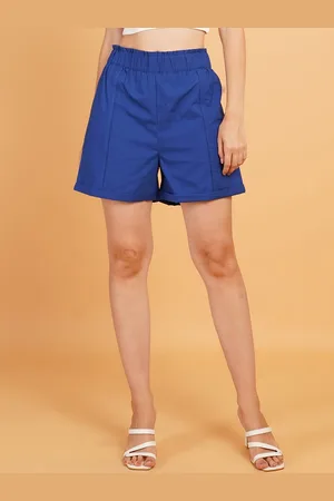 Mast & Harbour Women Solid Cotton Shorts