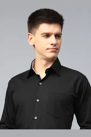 HANCOCK Men Premium Slim Fit Solid Egyptian Cotton Wrinkle Free Formal Shirt