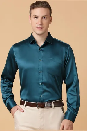 TABARD Men Spread Collar Solid Cotton Formal Shirt