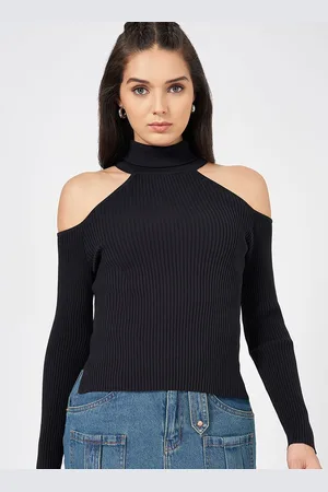 Pantaloons Women Solid High Neck Top