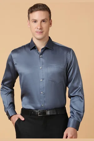 TABARD Men Spread Collar Solid Cotton Formal Shirt