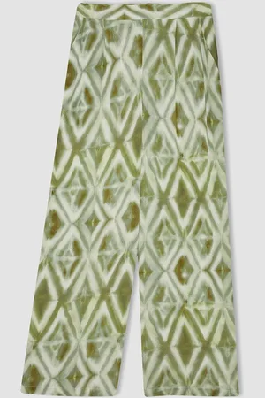 DeFacto Women Mid-Rise Geometric Printed Trousers
