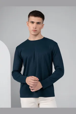 EDRIO Men Solid Round Neck Cotton T-shirt