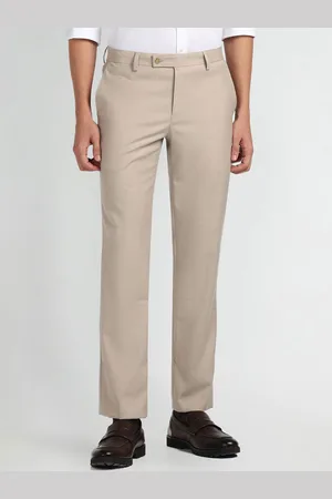 Arrow Men Slim Fit Mid-Rise Plain Formal Trousers Trousers