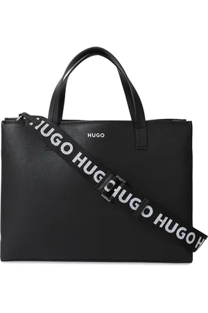 HUGO BOSS PU Structured Tote Bag with Applique