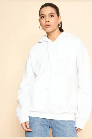 Color Capital Women Solid Hooded Oversized Cotton Sweatshirt