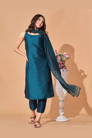 Kalini Women Ethnic Motifs Regular Kurta with Trousers & With Dupatta
