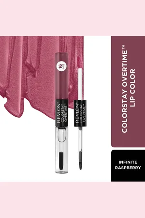 Revlon Colorstay Overtime Lipcolor with Clear Shine Top Coat- Infinite Raspberry 005
