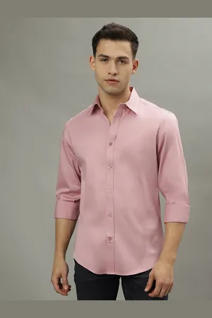 ICONIC Men Spread Collar Solid Cotton Slim Fit Casual Shirt