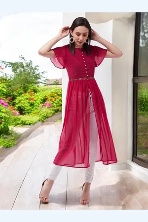all about you Women Round Neck Solid Gathered Maxi Top