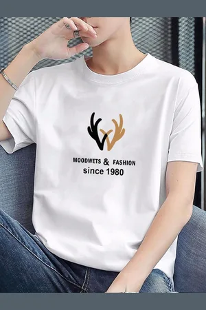 Stylecast Men Cotton Typography Striped Pockets T-shirt
