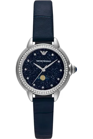 Emporio Armani Women Embellished Dial & Leather Straps Analogue Watch AK_AR11629