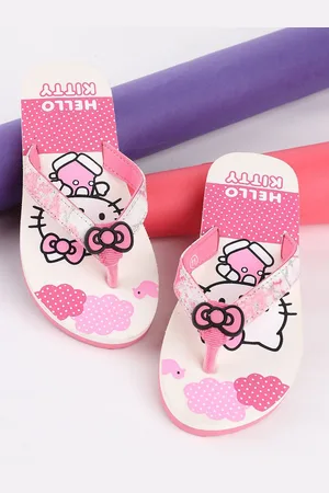 Kidsville Girls Hello Kitty Printed Thong Flip Flops