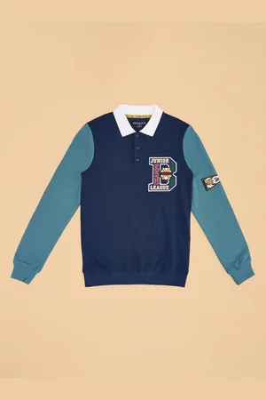Pantaloons Boys Typography Printed Polo Collar Cotton T-shirt
