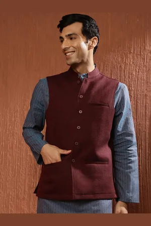 Fabindia Woven Woolen Nehru Jacket