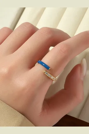 Salty 14K Gold Plated Stone Studded Finger Ring