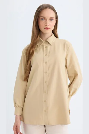 DeFacto Spread Collar Long Sleeve Shirt