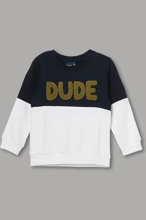 Lifestyle Boys Colourblocked Hooded Pure Cotton Pullover Sweatshirt