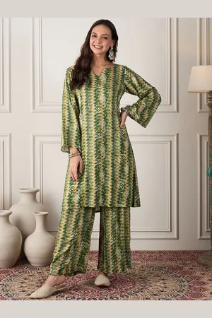 InWeave Women Abstract Printed Kurta With Palazzo