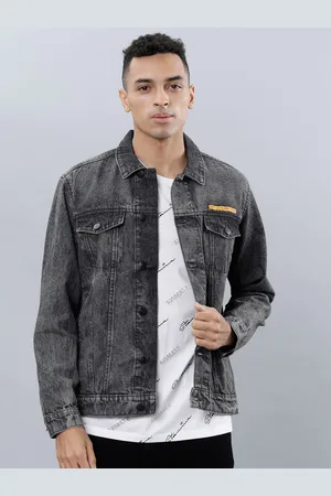 Highlander Men Spread Collar Denim Jacket