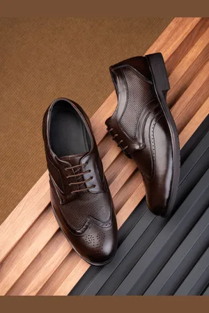 MENGLER Men Leather Formal Brogues