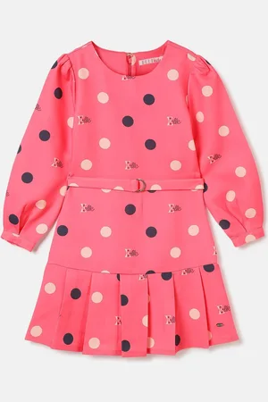 Elle Girls Polka Dot Print A-Line Dress