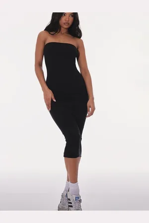LULU & SKY Women Solid Bodycon Midi Dress