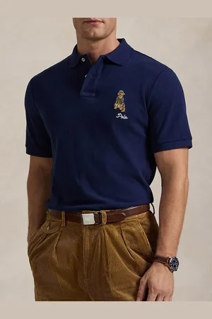 Ralph Lauren Men Solid Polo Collar Pure Cotton Slim Fit Polo Collar T-Shirt