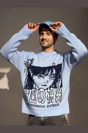 FUGAZEE Men Graphic Printed Oversized Pullover