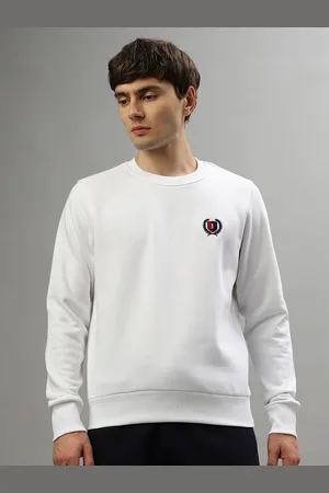 ICONIC Men Solid Round Neck Cotton Pullover Sweatshirt
