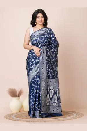 Laa Calcutta Ethnic Motifs Woven Design Zari Banarasi Saree