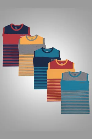 Dollar Champion Boys Pack Of 5 Striped T-shirt