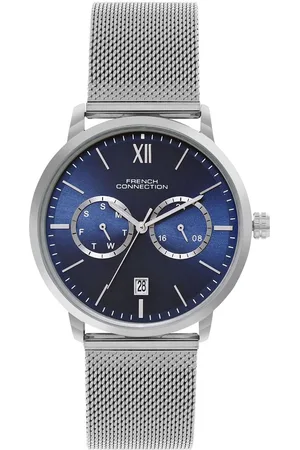 French Connection Men Dial & Stainless Steel Bracelet Style Straps Watch FCN085USM