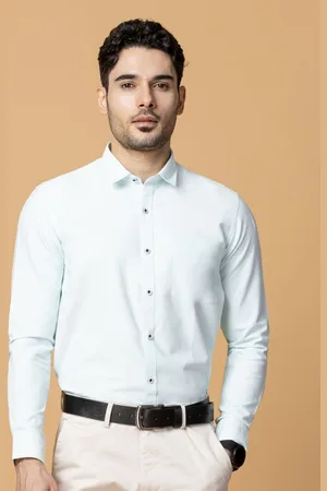 Berkshire Men Comfort Slim Fit Opaque Striped Formal Shirt